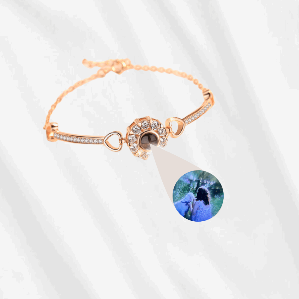 Make a unique, personalized photo projection bracelet that helps you say "I love you"!