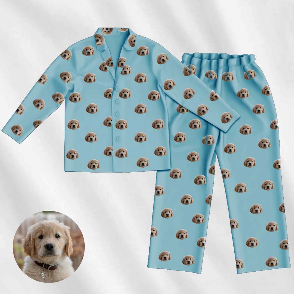 customized pajama blue