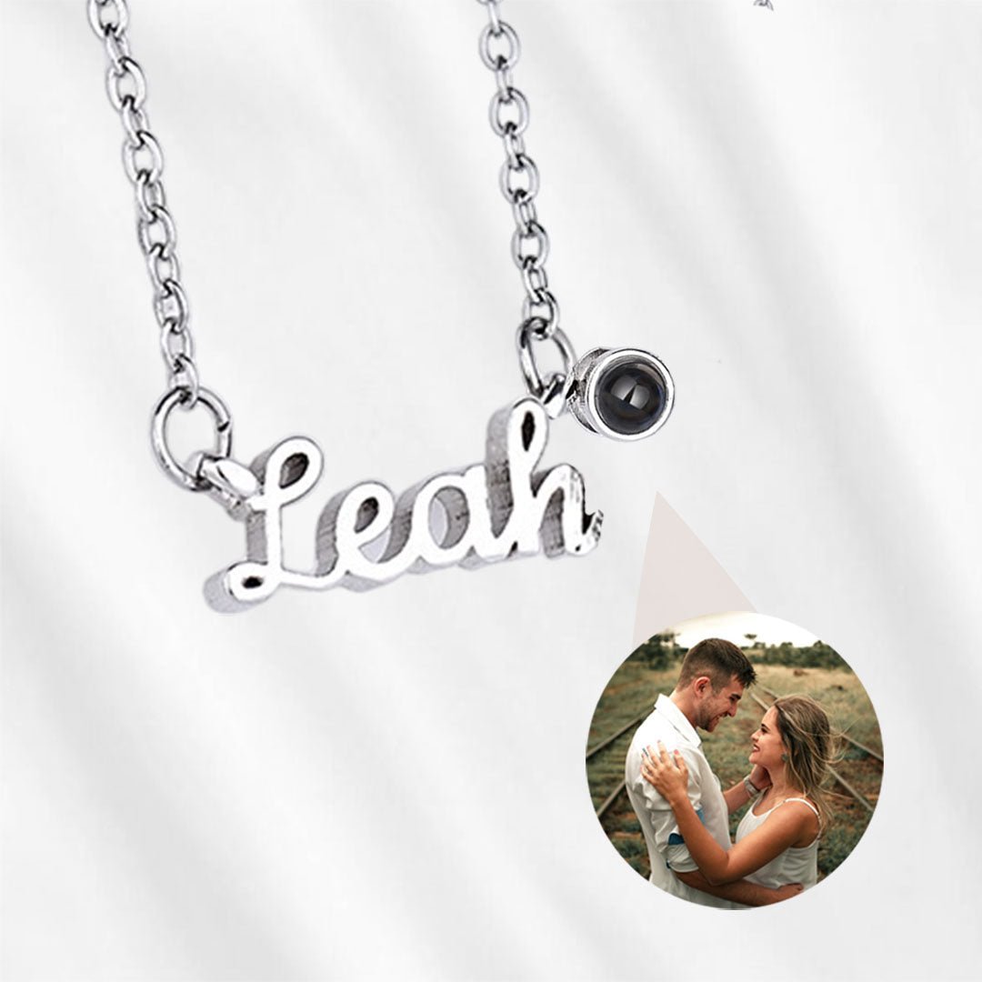 Photo Projection Necklace with Custom Name Engraved – Customodish