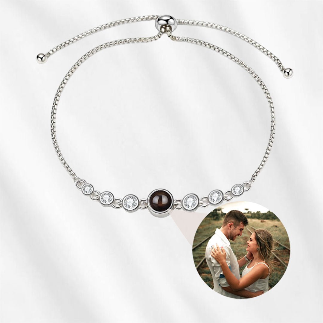 bracelet with picture inside sterling silver