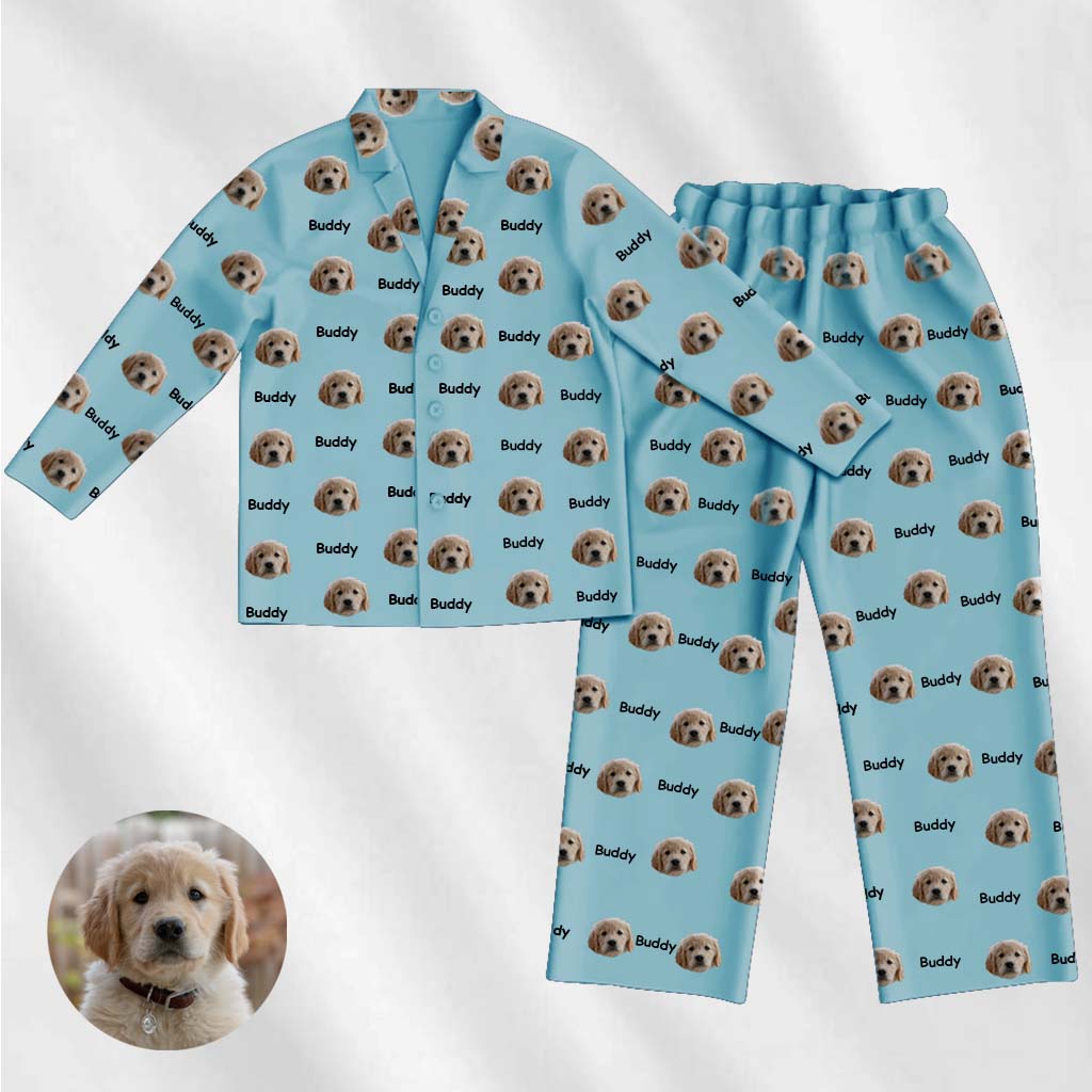 Custom Pajama Pants with Pet Photo & Name Custom Text with Pockets