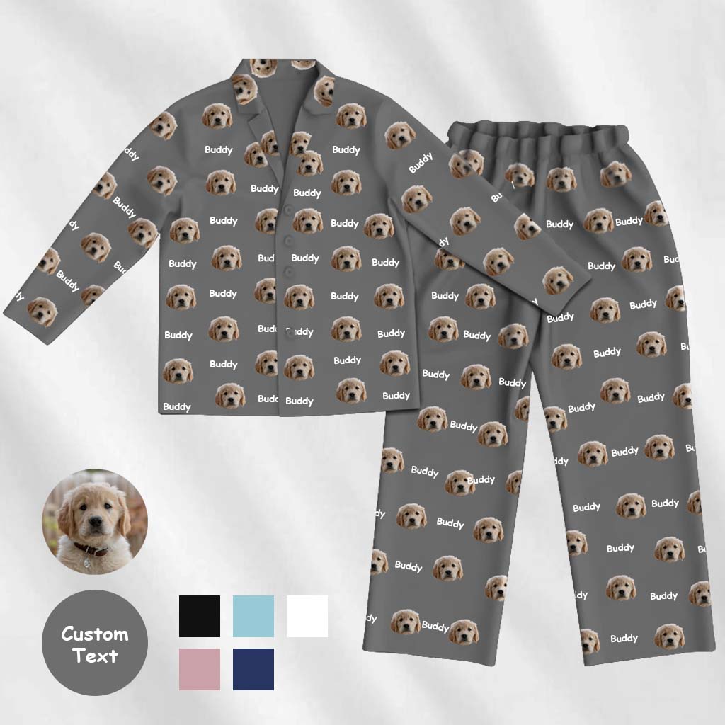 Custom Pajama Pants with Pet Photo & Name Custom Text with Pockets