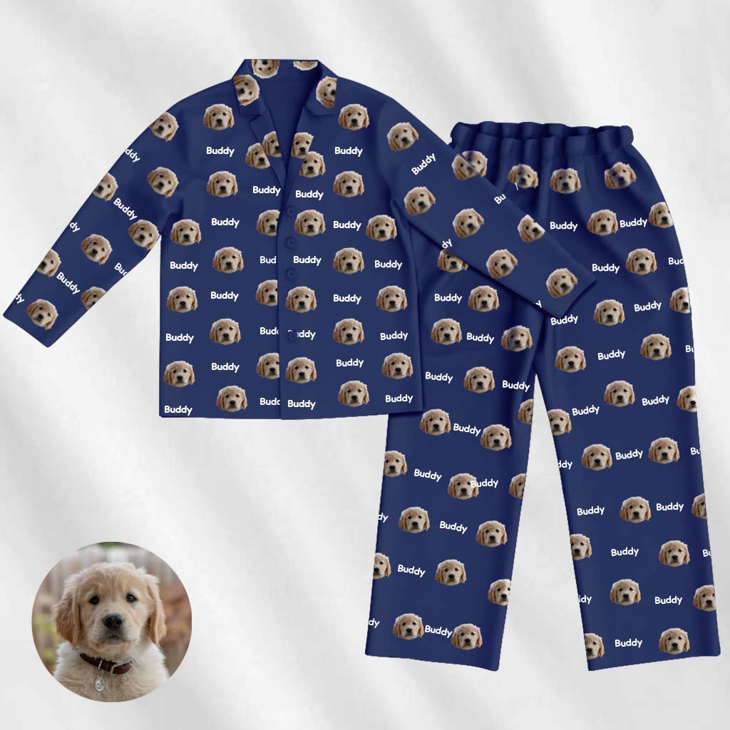 Custom Pajama Pants with Pet Photo & Name Custom Text with Pockets
