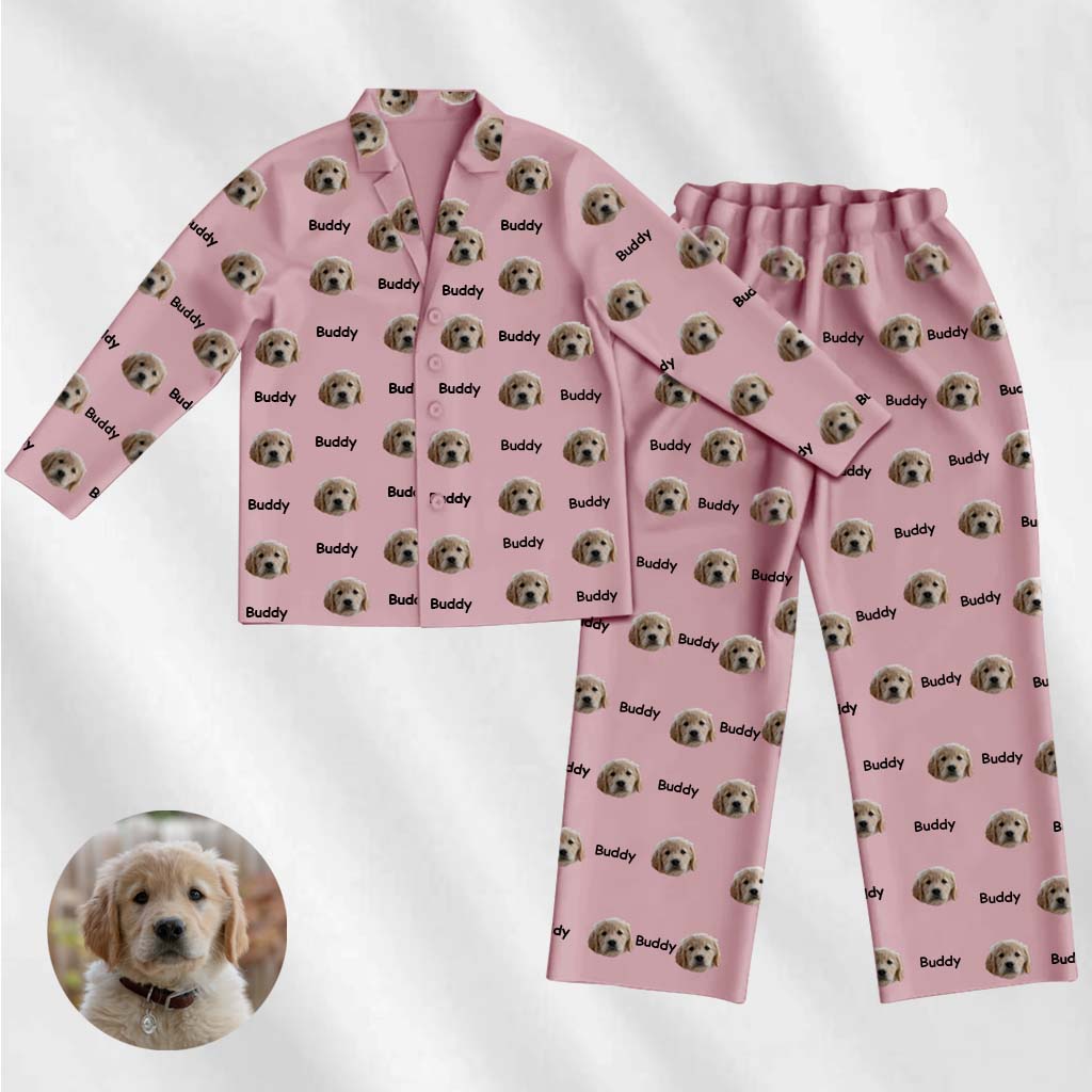 Custom Pajama Pants with Pet Photo & Name Custom Text with Pockets
