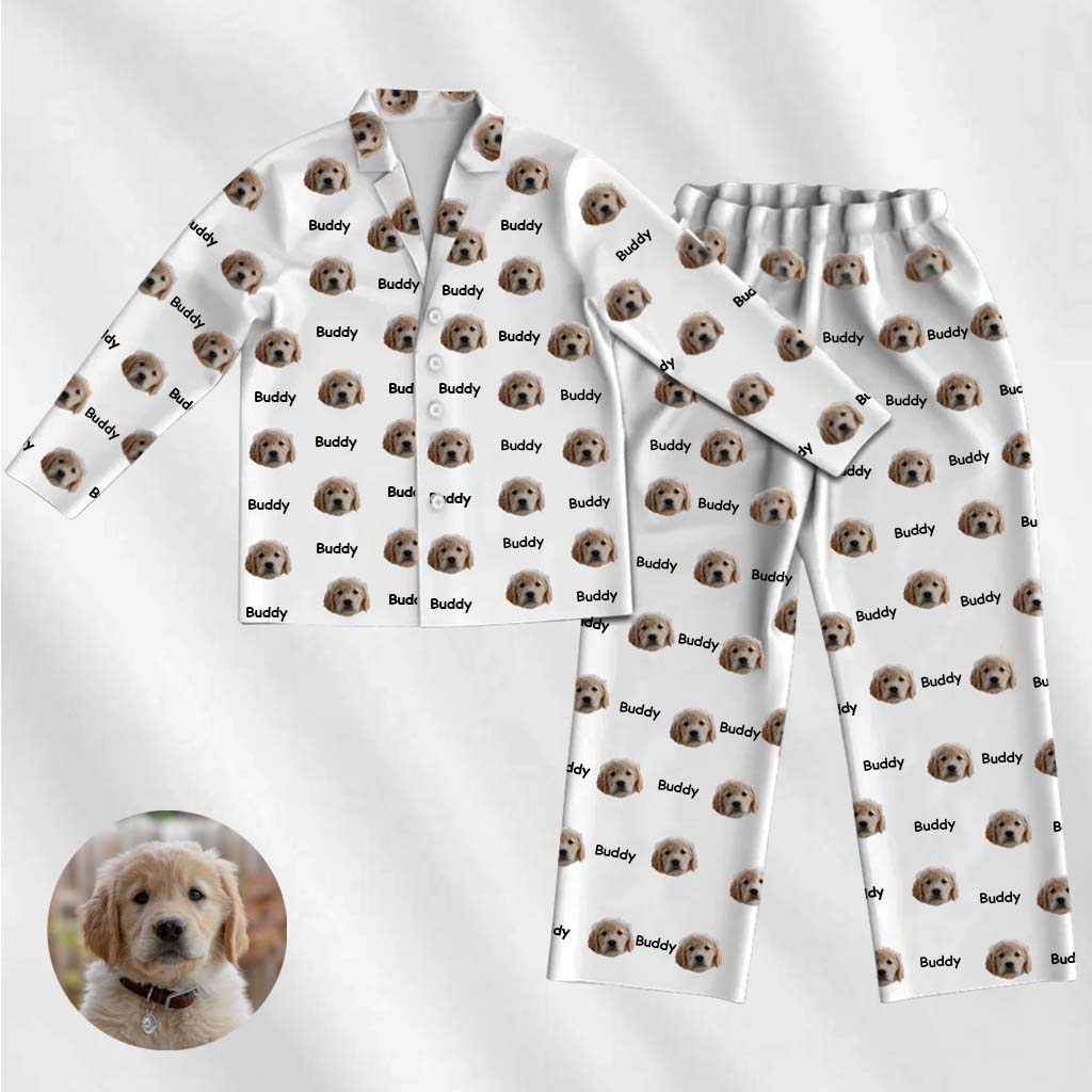 Custom Pajama Pants with Pet Photo & Name Custom Text with Pockets