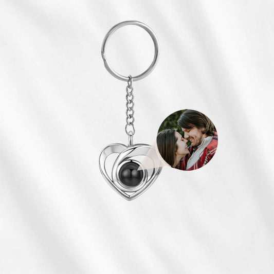 A heart shape photo projection keychain is a perfect gift for the women you love!