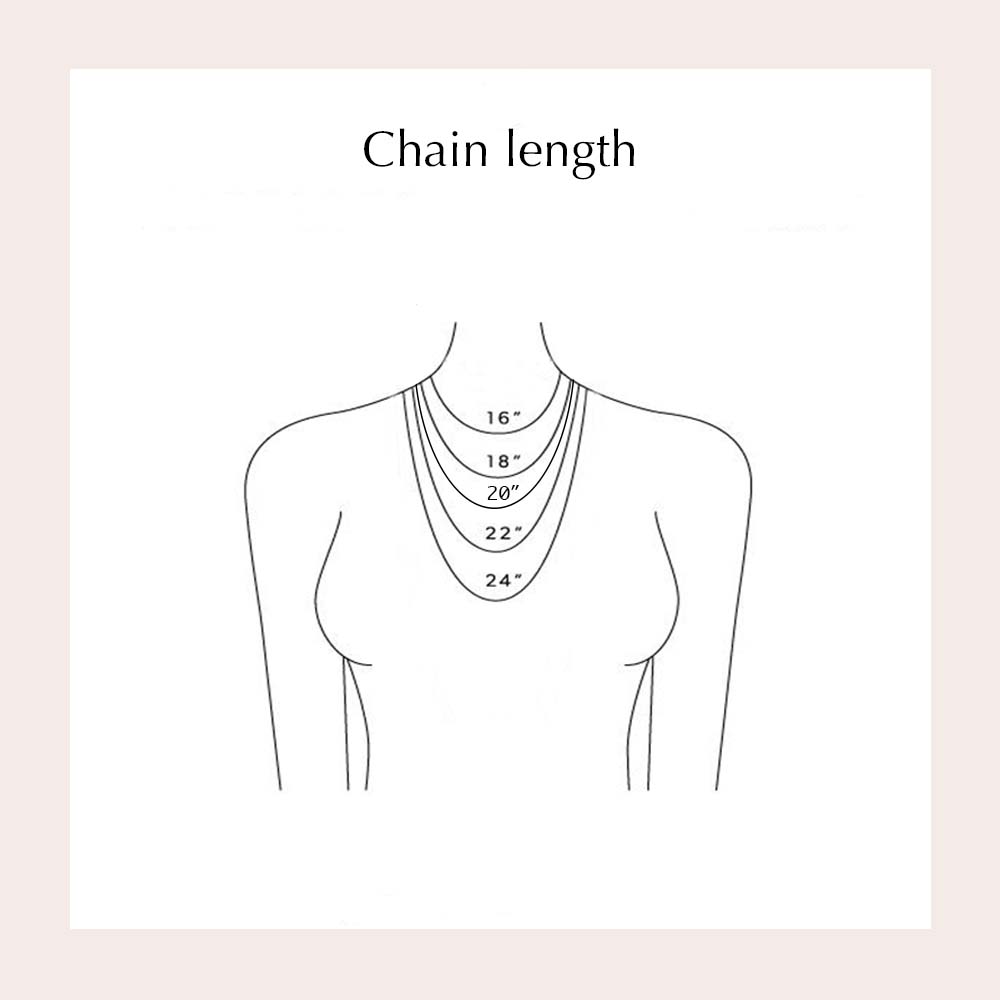 necklace with picture inside chain length