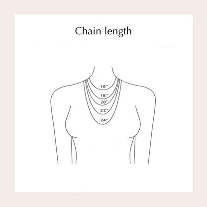 necklace with picture inside chain length