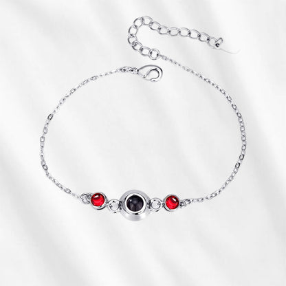 birthstone bracelet with picture inside 