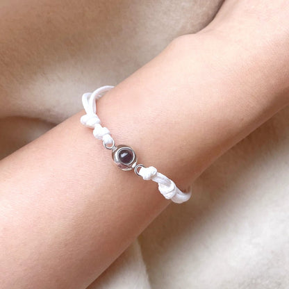 woman wearing a Custom Bracelet with Secret Picture Inside