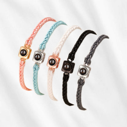 Square Bracelet with Picture Inside for Him