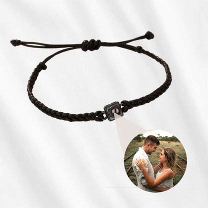 Square Bracelet with Picture Inside for Him