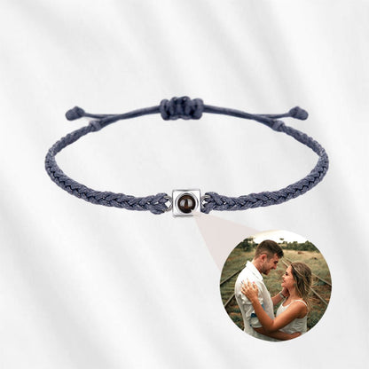 Square Bracelet with Picture Inside for Him