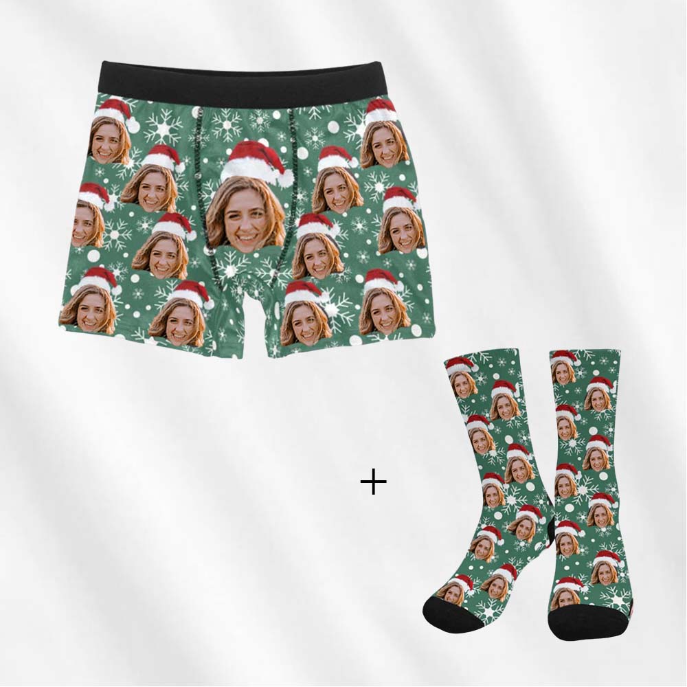 Custom Face Boxers Christmas