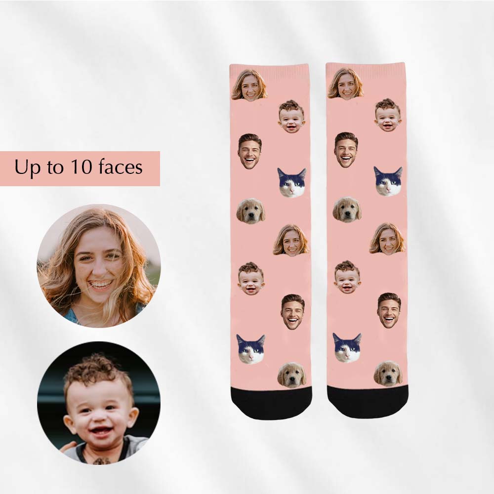 custom socks with multiple faces
