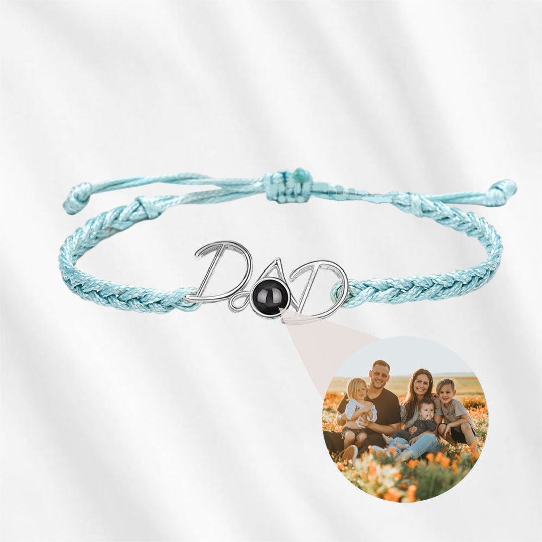 Dad Projection Bracelet with Picture Inside for Father