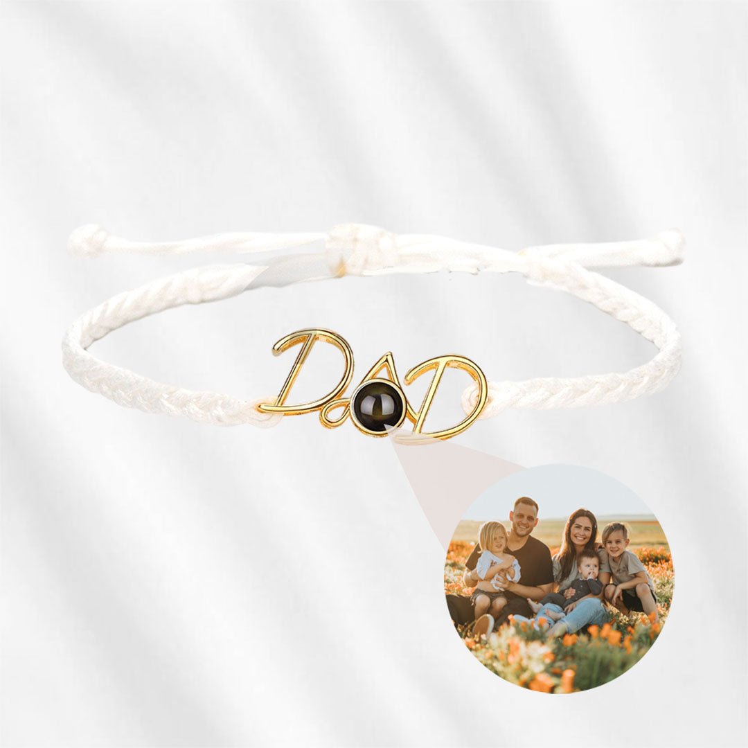 dad bracelet with picture inside