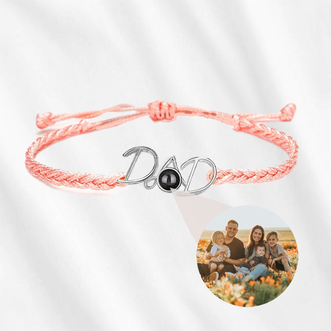 bracelet with picture inside for dad