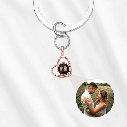 Heart Photo Projection Keychain