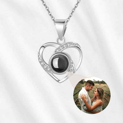 Magnifying Picture Necklace heart pendant