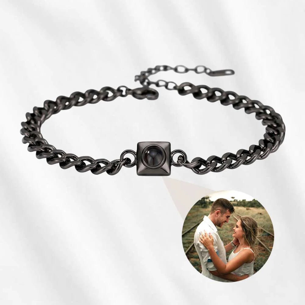 Bracelet for Men with Photo Inside
