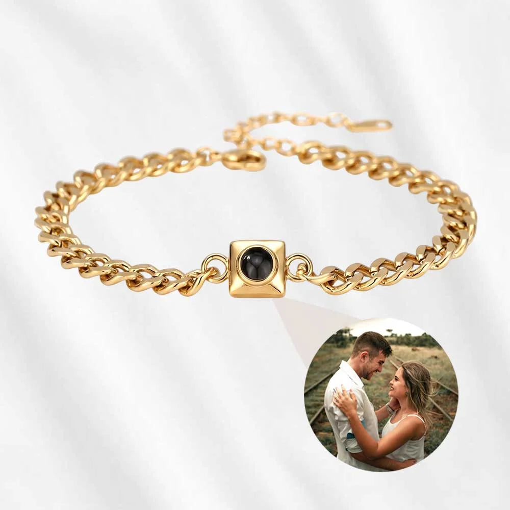 Bracelet for Men with Photo Inside