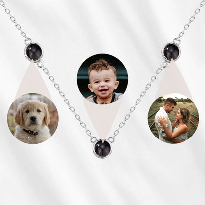 Custom 3-Photo Projection Necklace
