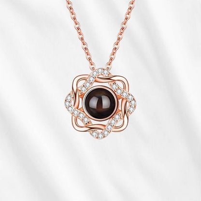 Necklace with Picture Inside Glass