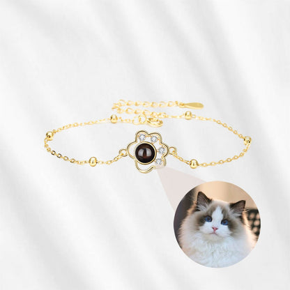 Paw Print Bracelet with Picture