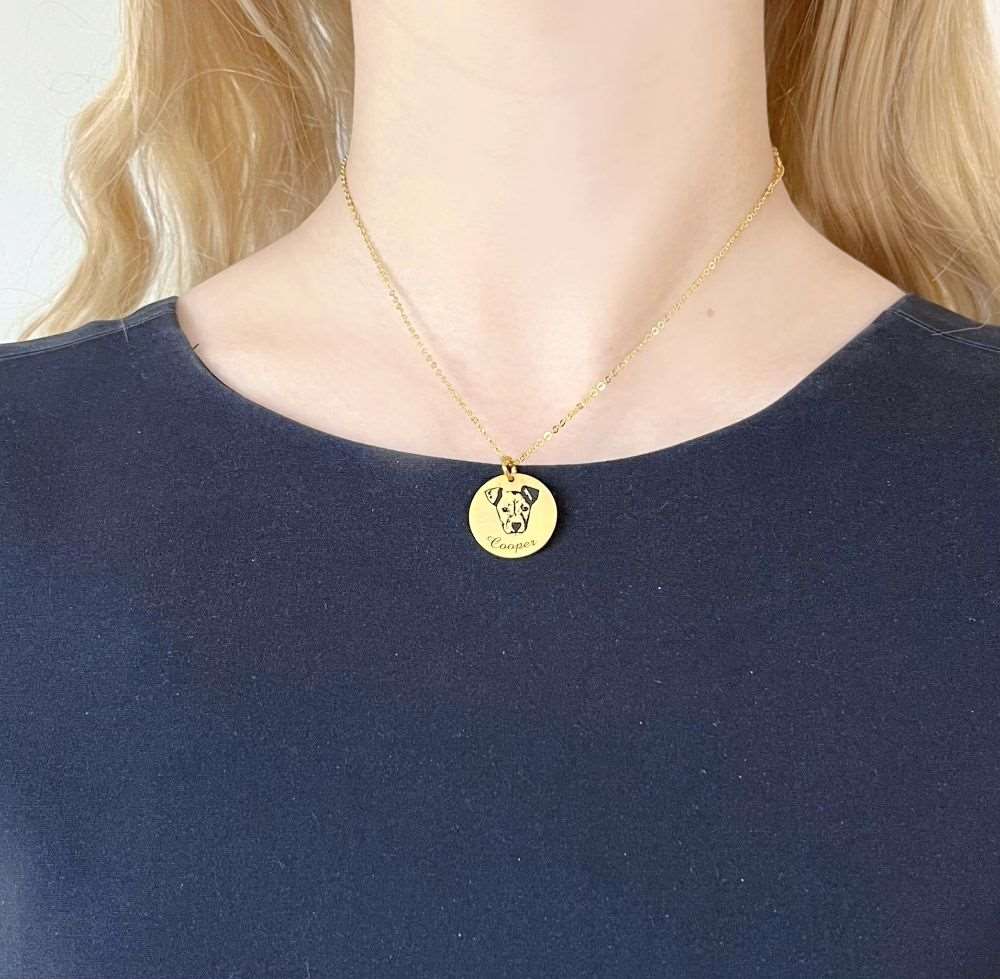 photo necklace engrave