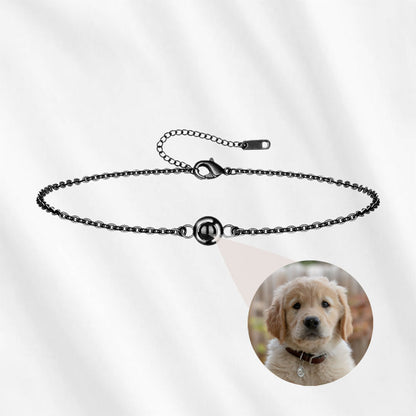 circle projection bracelet in black