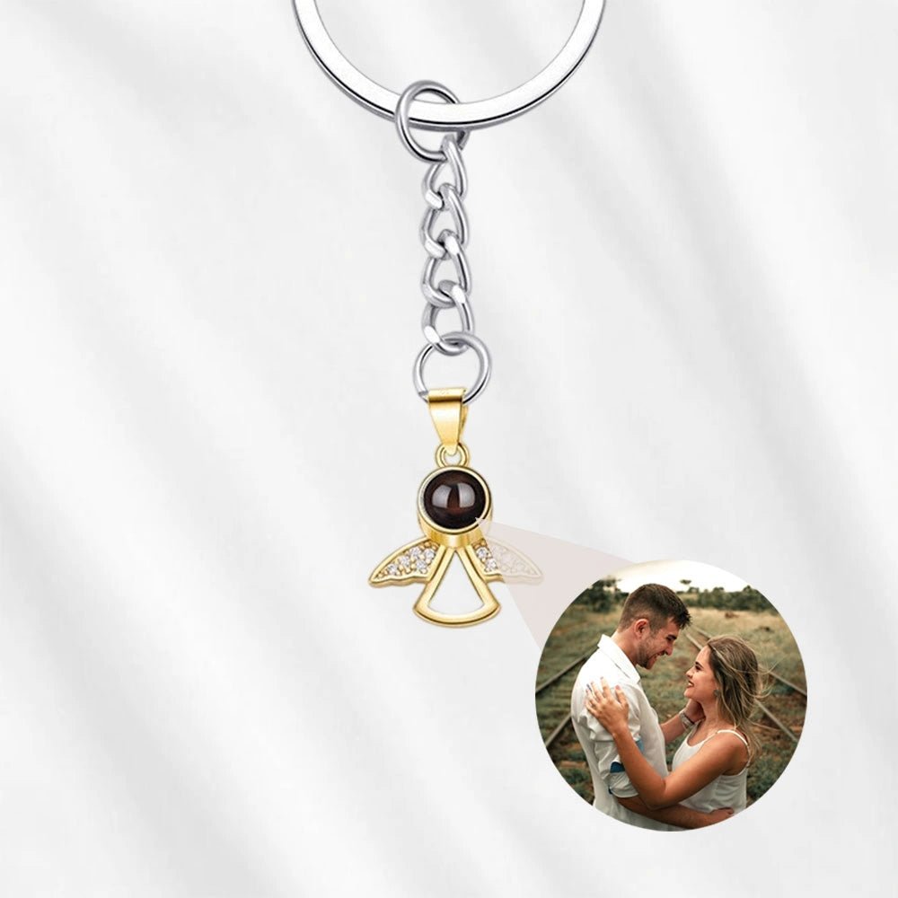 Angel Photo Projection Keychain 
