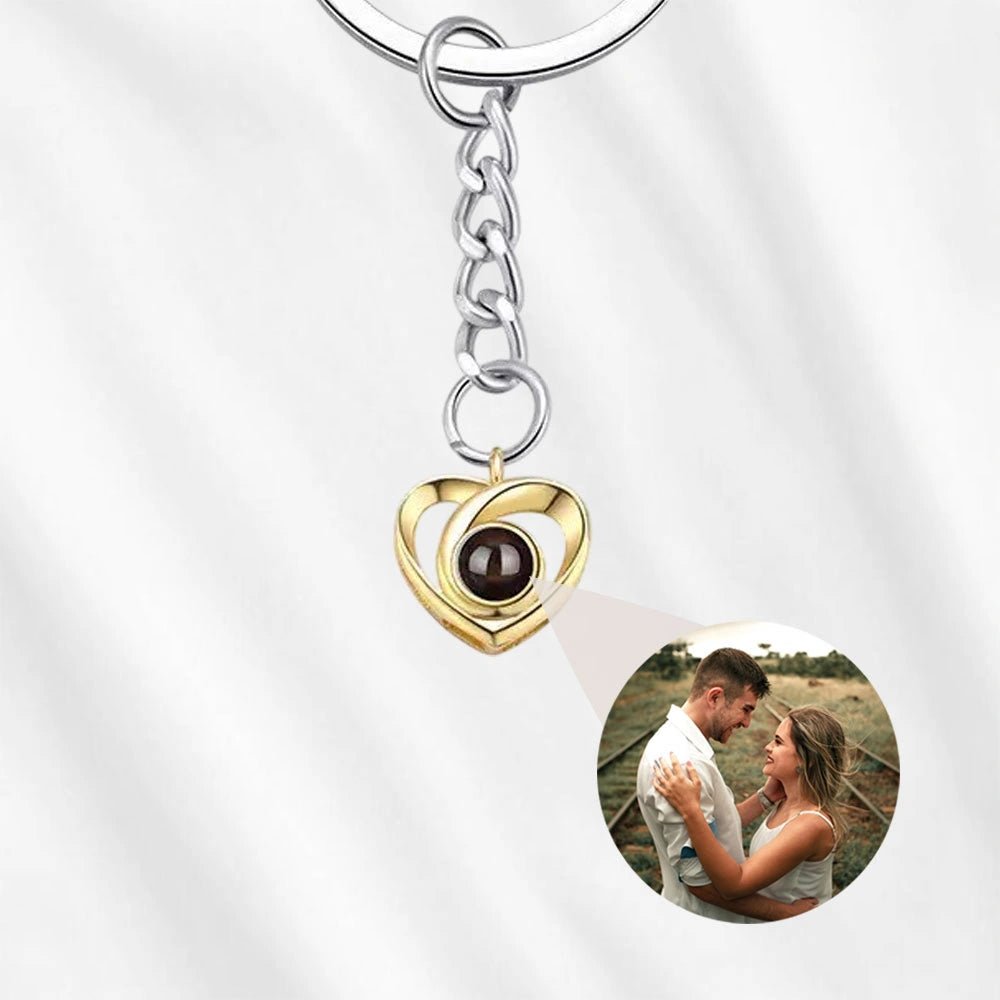 Heart Projection Keyring