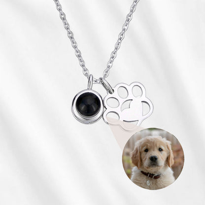 pet memorial necklace with dog picture inside