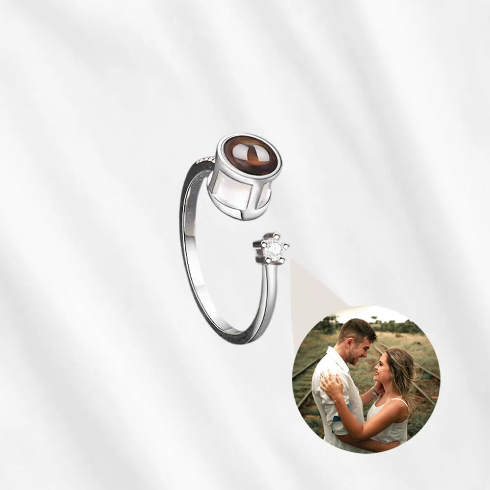 Circle Projection Ring sterling silver