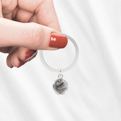 Circle Photo Projection Keychain