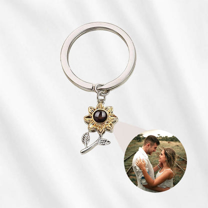 Sunflower Projection Keychain