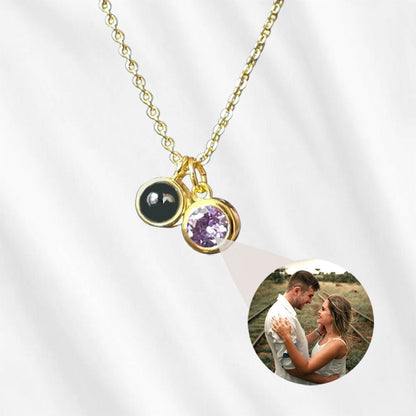 Birthstone Picture Projection Necklace