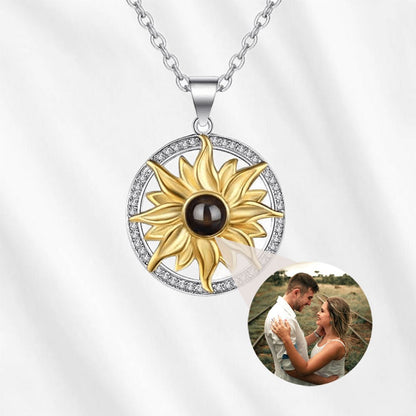 Sun Photo Projection Necklace for Him