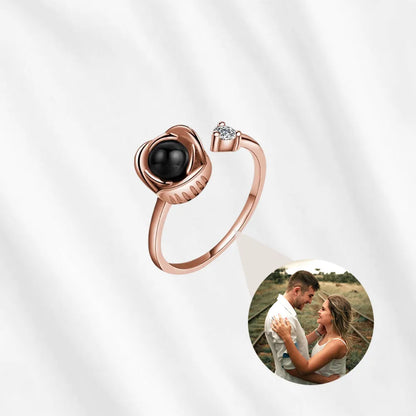 Clover Ring with Picture Inside