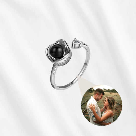 Clover Ring with Picture Inside