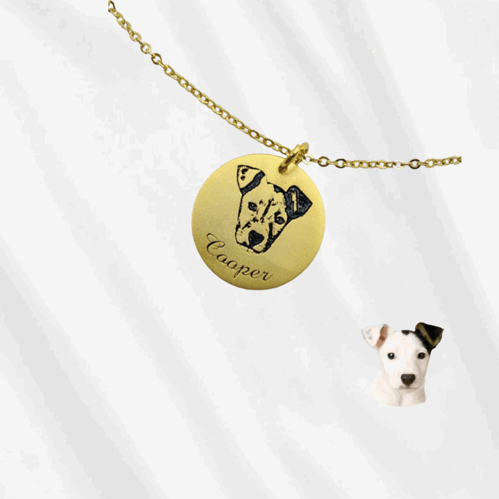 Personalized photo necklace  by Customodish round disc shape