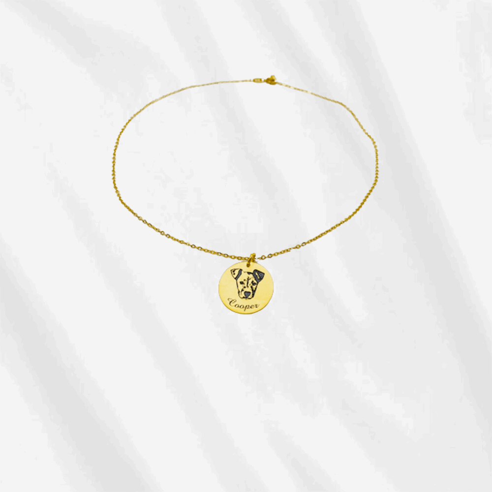 Make a personalized necklace with engraved photo by Customodish!