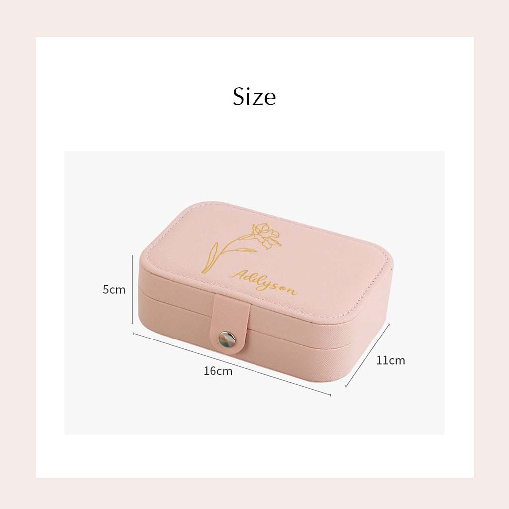 personalized jewelry case size