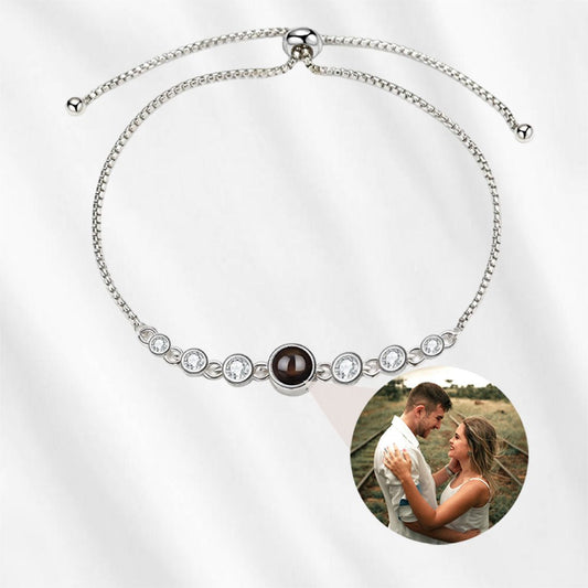 bracelet with picture inside sterling silver