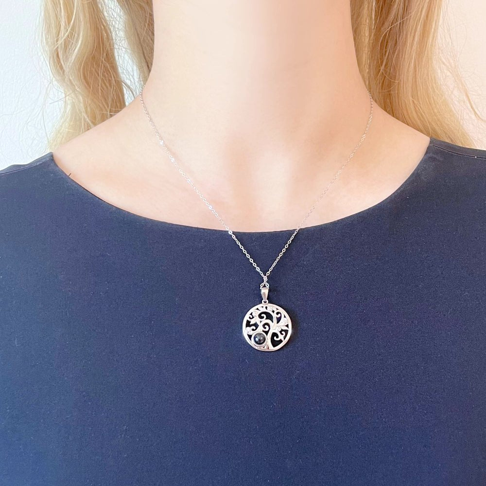 projection necklace tree of life