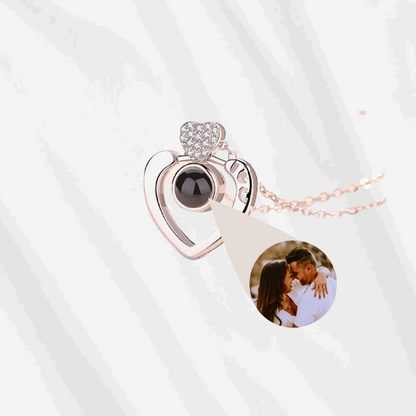 Two Hearts Forever One Necklace Photo Projection
