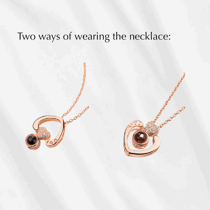 Two Hearts Forever One Necklace Photo Projection