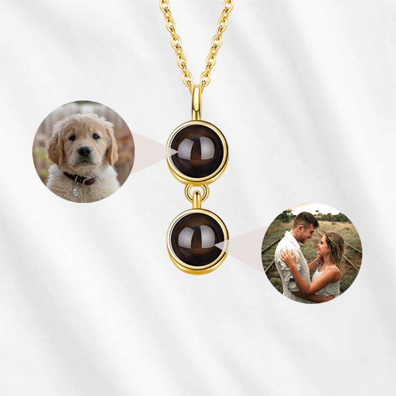 double projection projection necklace