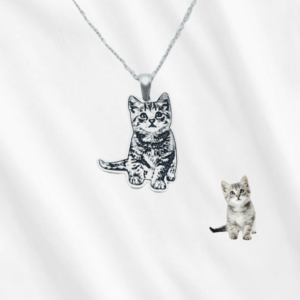 Customodish's personalized photo engraved necklaces are a perfect gift for proud pet owners. Customize with your fur friend's portrait NOW!